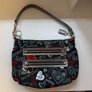 Coach Black and Red Shoulder Bag